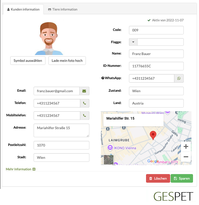 Kunden-Datensatzsoftware