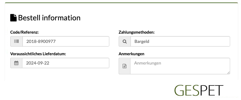 Tiergeschäft-Software Online-Bestellungen