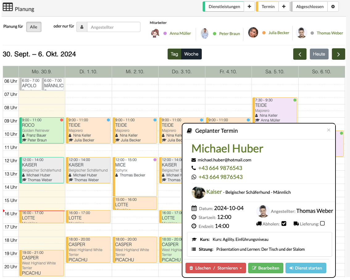Hundepflege Kalender