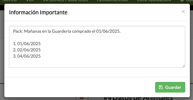 agenda y planning residencia de perros