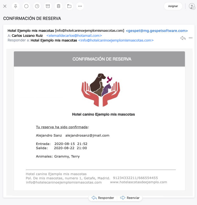 plantillas de email y WhatsApp para negocios de mascotas - email corporativo 01