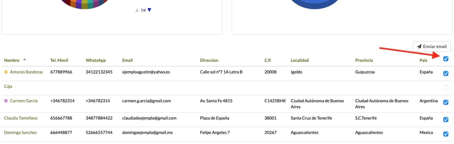 plantillas de email y WhatsApp para negocios de mascotas - marketing boton selector clientes envio email masivo