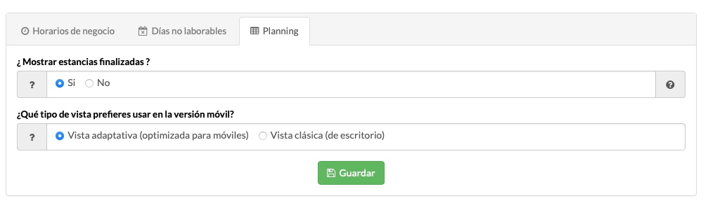 calendario laboral y planning para negocios de mascotas con horarios, festivos y días no laborables