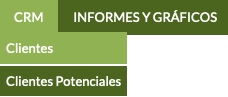 menú de clientes potenciales en CRM para negocios de mascotas