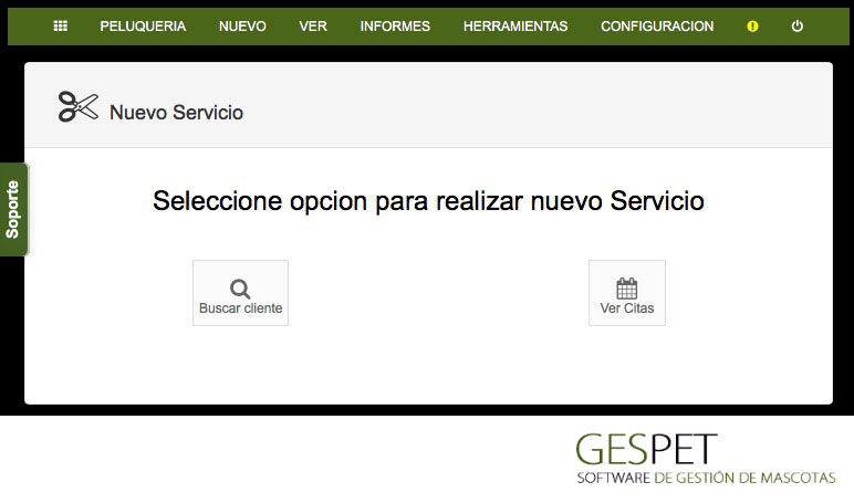 software de peluquería canina con cliente genérico para ventas rápidas