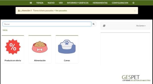 ordenar productos por categorías en tienda de mascotas
