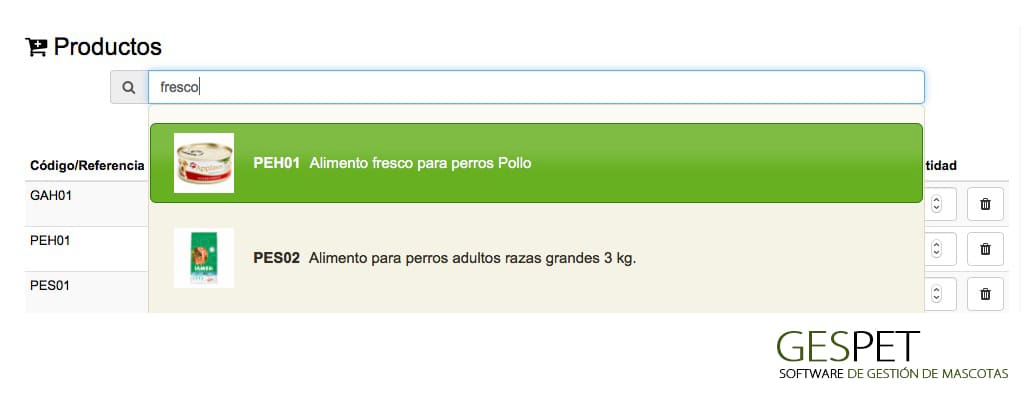 ordenar productos por categorías en tienda de mascotas