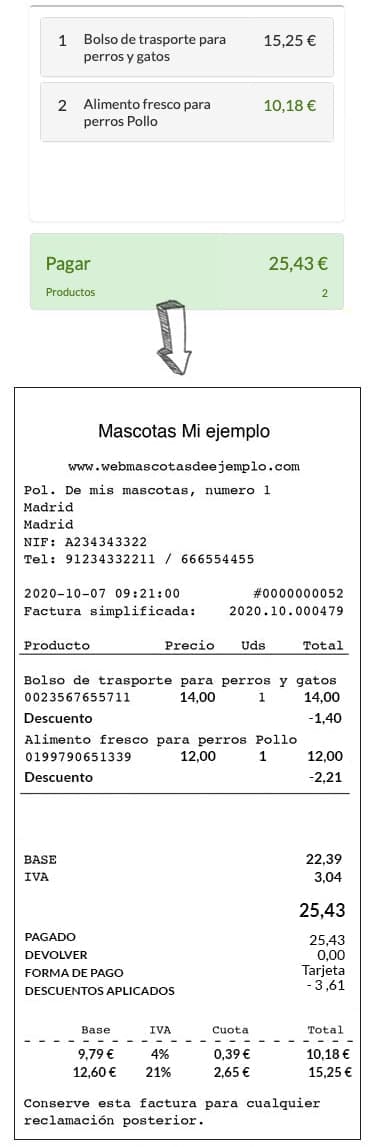 imprimir ticket en TPV para tienda de mascotas