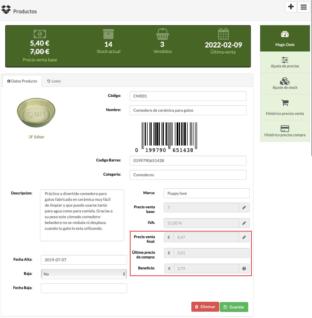 software TPV para comprar y vender productos en tiendas de mascotas