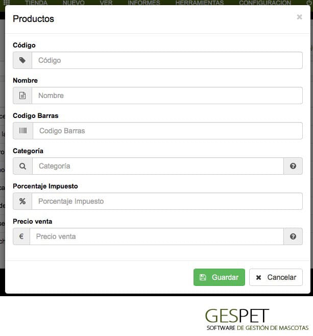 ordenar productos por categorías en tienda de mascotas