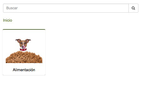 ordenar productos por categorías en tienda de mascotas