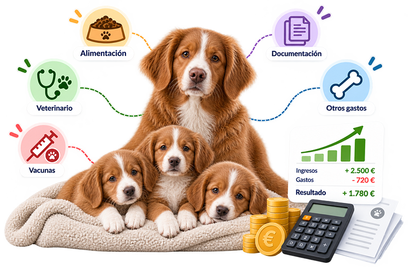 Software de gestión de camadas para criaderos: planificación de nacimientos, reservas de cachorros y control de anticipos