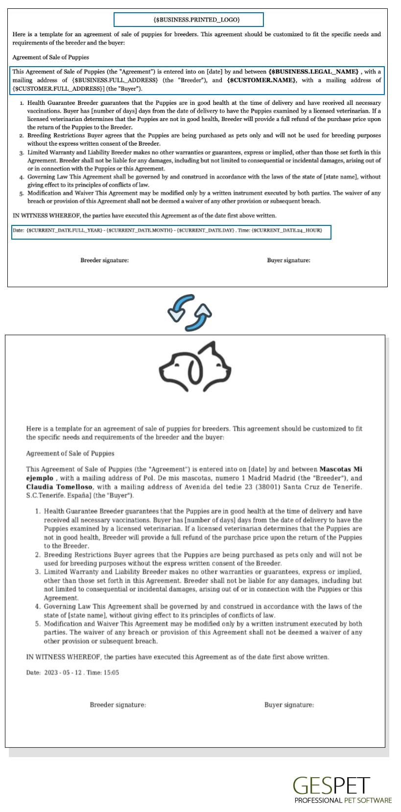 documents gratuits pour animaux de compagnie