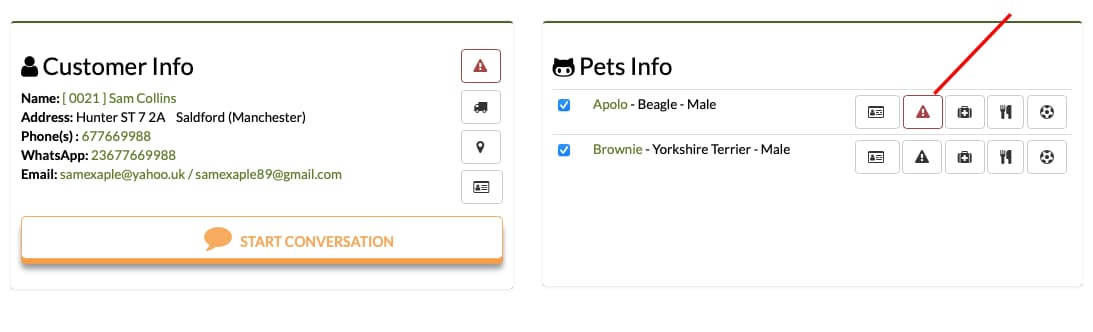 Pet grooming offers and grooming special price screenshot for pet grooming and dog grooming salon software