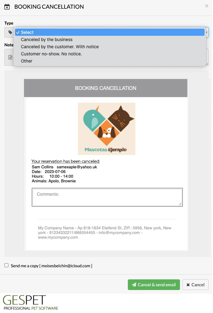 cancellation of pet grooming appointments