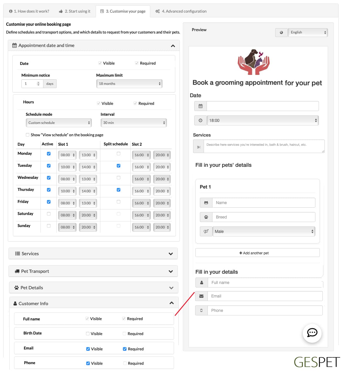 software di prenotazioni online per saloni di toelettatura