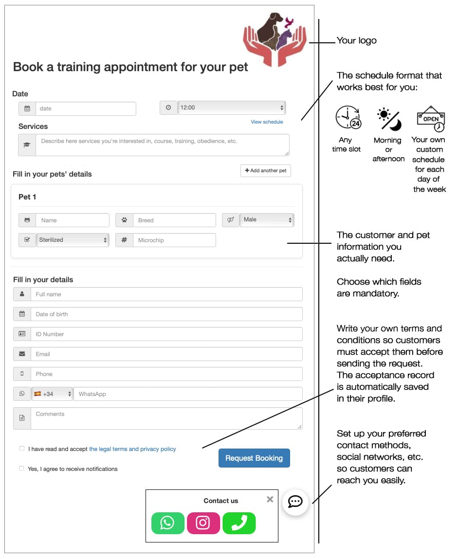 dog training online booking mobile