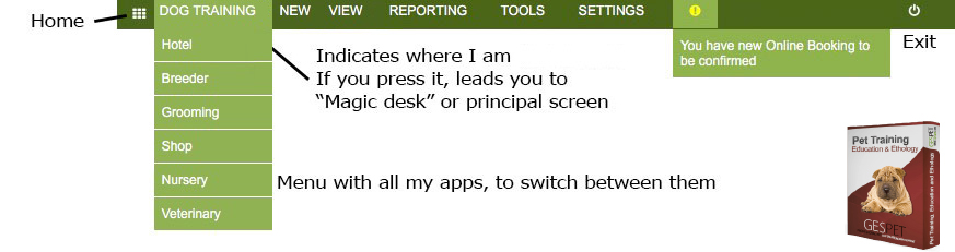 The most complete software for professional pet trainers screenshot for dog training and pet trainer software