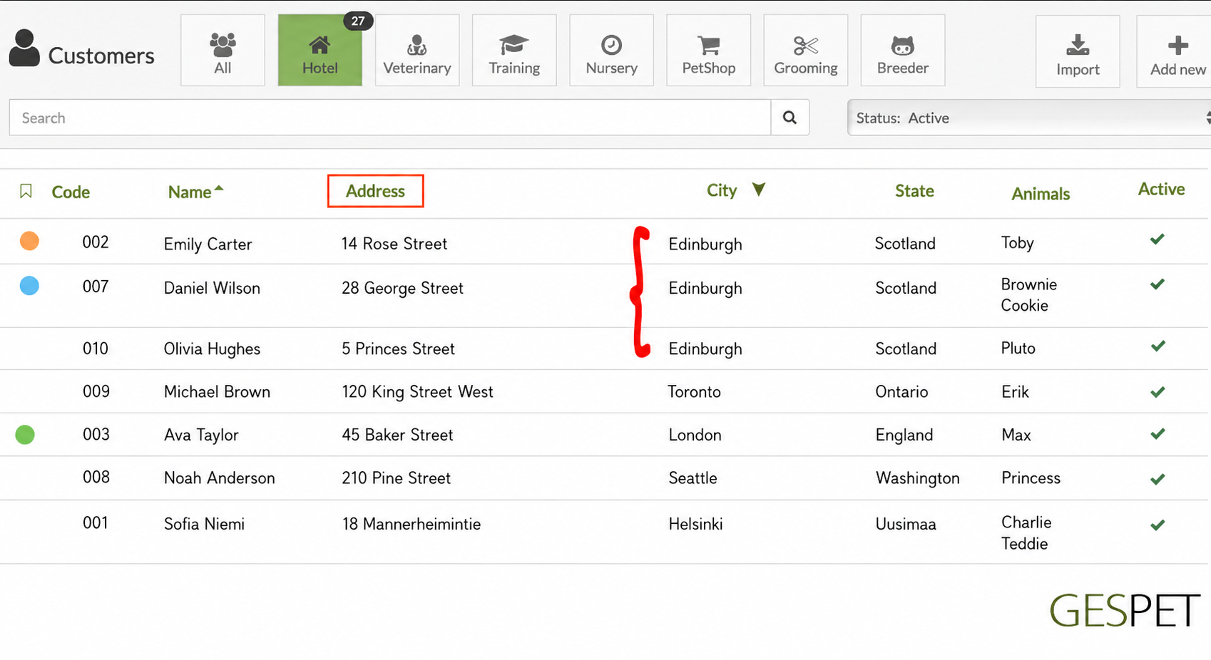 home vet route planning software for mobile veterinarians by area