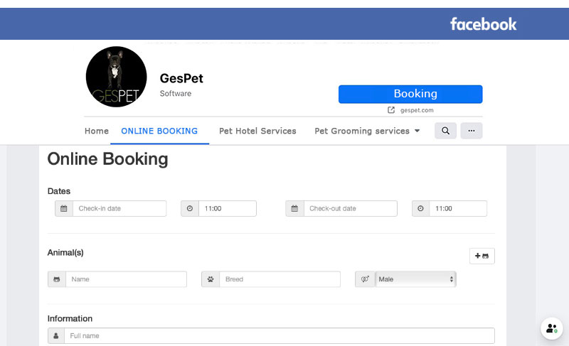 reservas online perros facebook