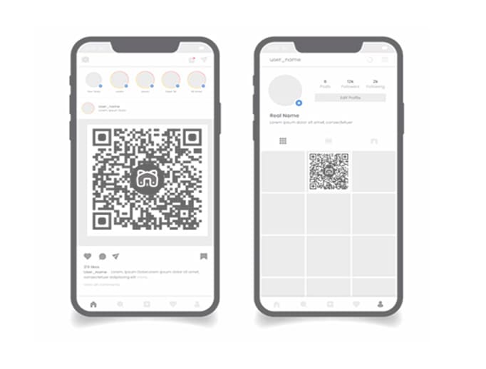 Instagram QR code for online booking