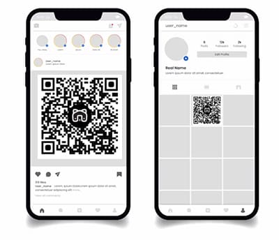 Instagram QR code for online booking