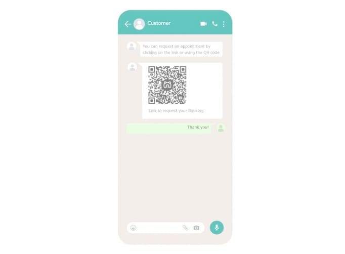 WhatsApp online booking link