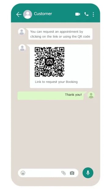 WhatsApp online booking link