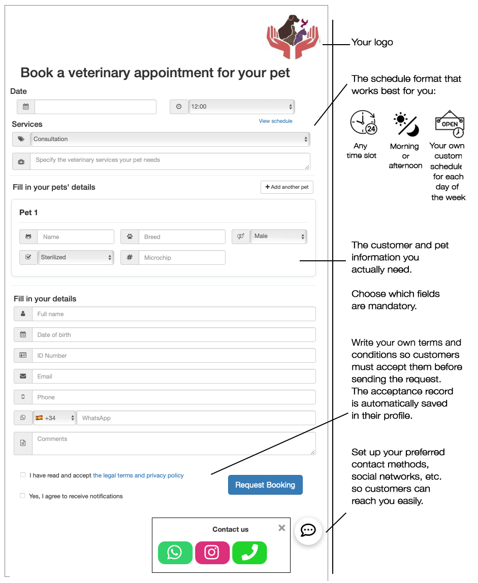 veterinary online booking mobile