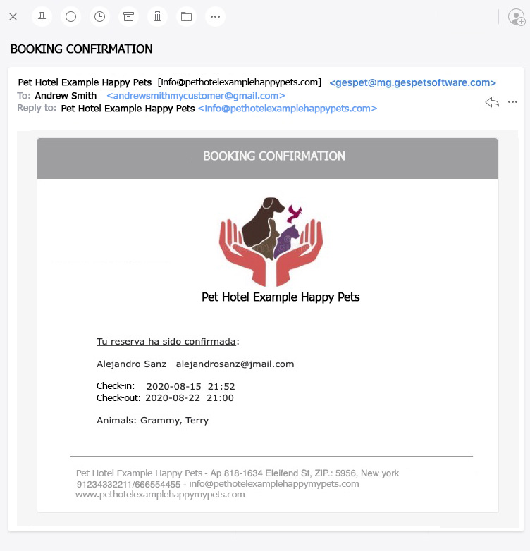 emails corporatifs pour animaux