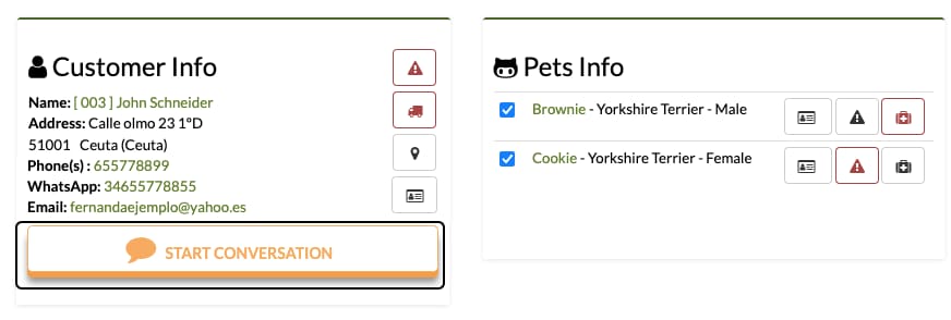 CRM for pet businesses. Send WhatsApp to customers. screenshot for CRM, marketing and communication software for pet businesses