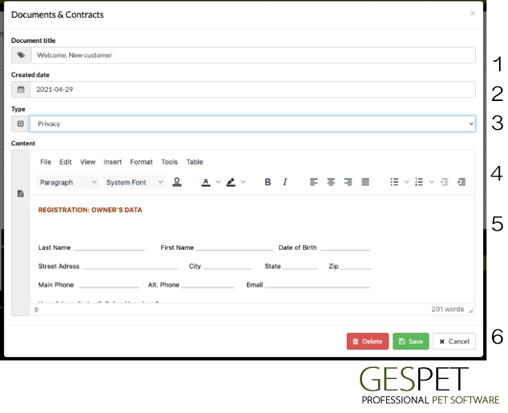 documents gratuits pour animaux