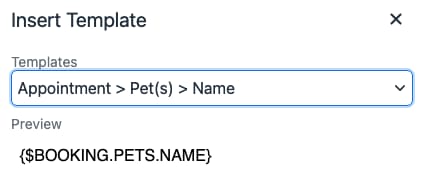 Send messages, emails and WhatsApp to your customers to remind them of their pets screenshot for WhatsApp, email and message templates for pet businesses