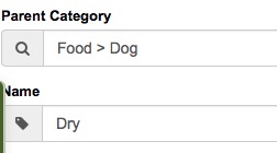 configurar categorias de produtos para animais