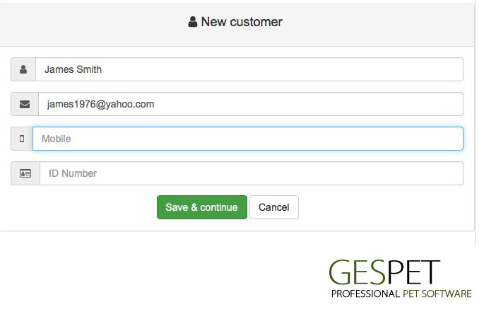 aplicativo petshop novo cliente