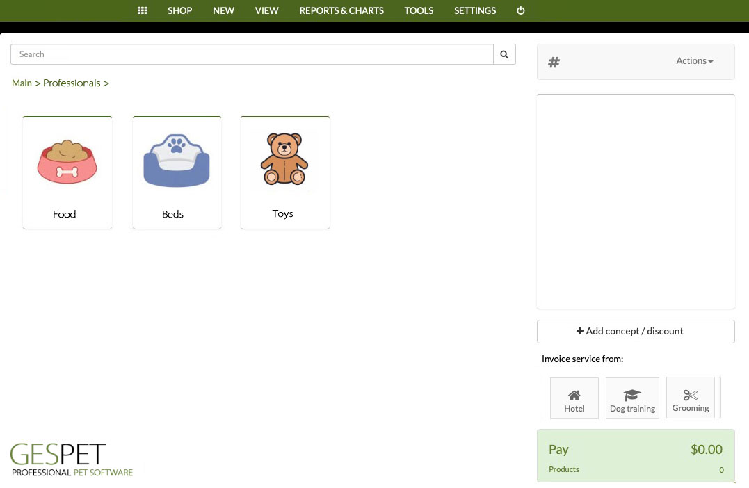 Professional software for Pet Shop with wholesale and retail prices screenshot for pet business management software guides