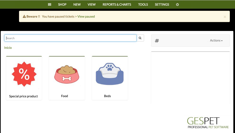 petshop software paused tickets