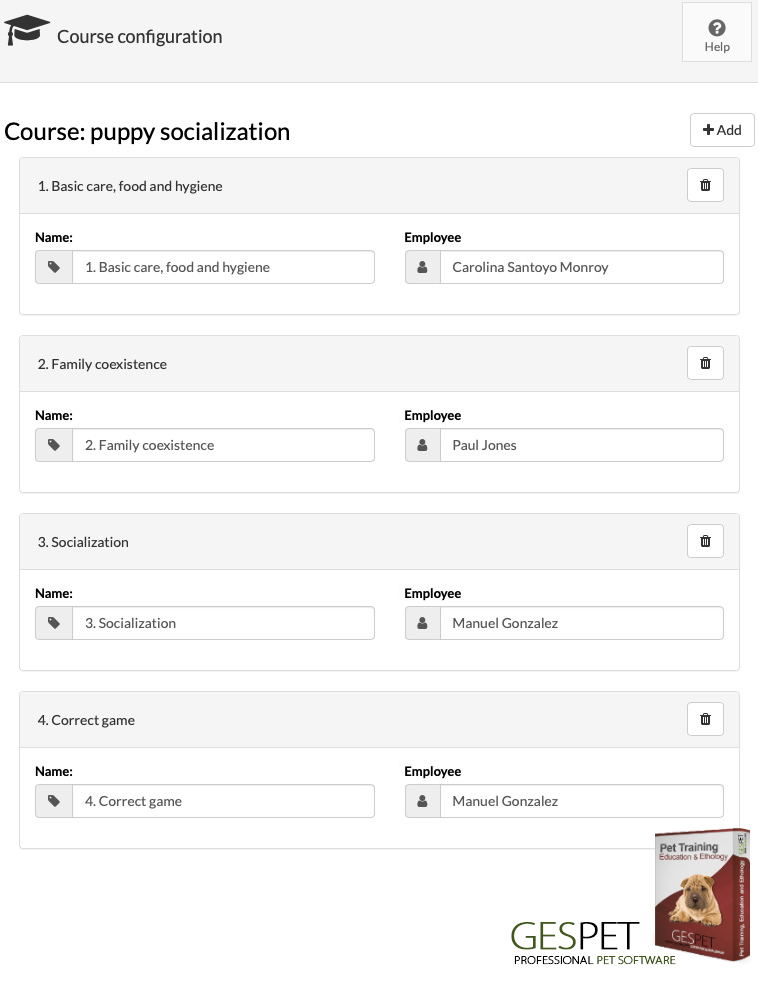software plan dog training course