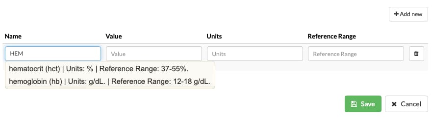 Automatic data auto fill for animal health tests