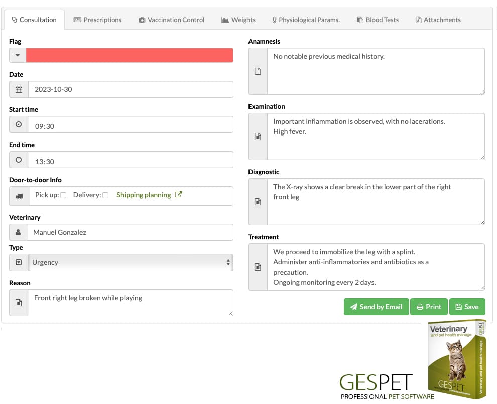 Veterinary clinic software: how to get the most out of Gespet screenshot for veterinary clinic and animal hospital software