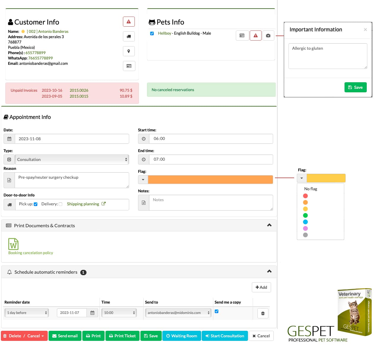 logiciel de gestion de rendez-vous vétérinaires et flux de clinique