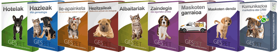 Txakur-ileapaindegien kudeaketarako softwarea, Maskota-denden kudeaketarako softwarea, Txakur-hotelen kudeaketarako softwarea