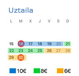 txakur hoteleko prezio progresiboen agenda
