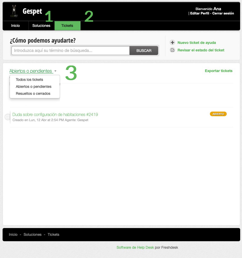 gespet laguntza-zentroko ticketak