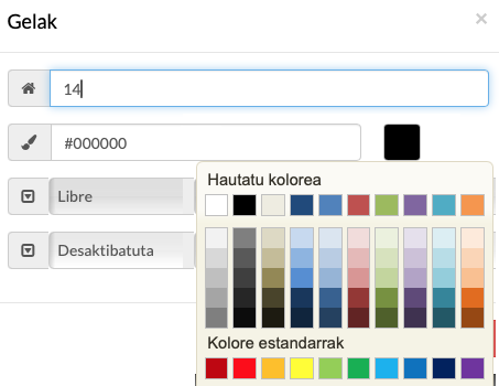 maskoten hotelaren logelen konfigurazioa Gespeten