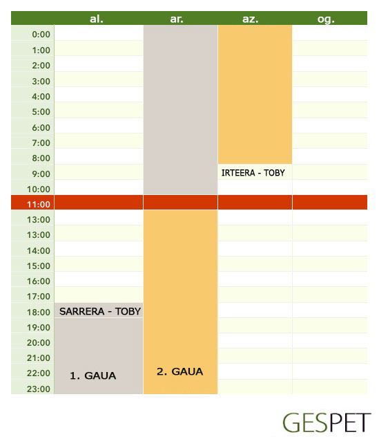 maskoten hotelaren okupazio plangintza eta fakturazioa