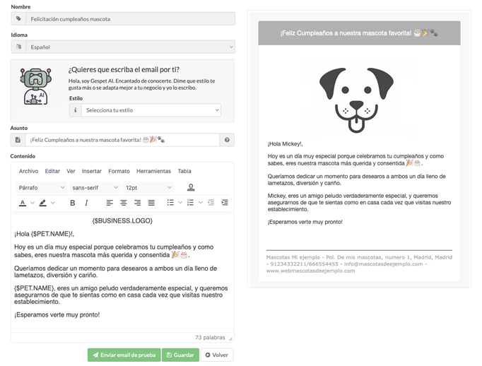Maskoten negozioentzako komunikazio-plataforma