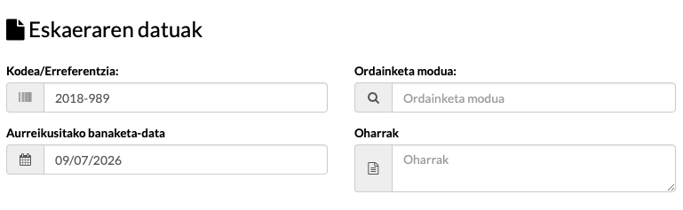 maskoten dendan hornitzaileei egindako eskaerak online kudeatzea