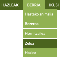 hazleentzako softwarean araldi berria gehitzeko menua