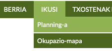 hotelaren okupazio mapa menuan Gespet softwarea